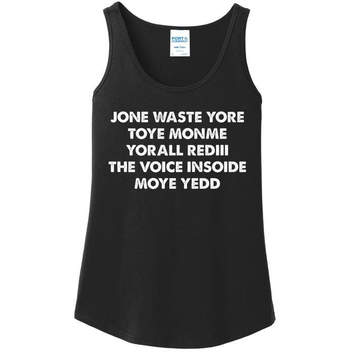 Jone Waste Yore Toye Monme Yorall Rediii The Voice Ladies Essential Tank