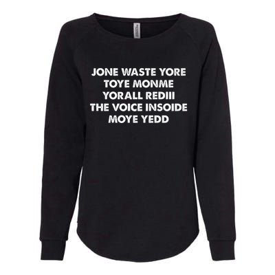 Jone Waste Yore Toye Monme Yorall Rediii The Voice Womens California Wash Sweatshirt