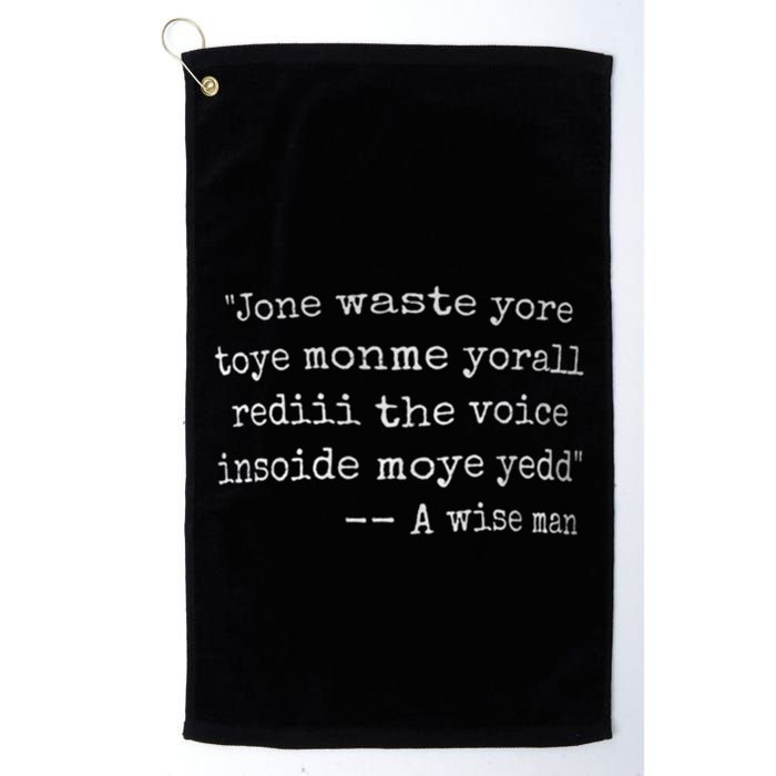 Jone Waste Yore Toye Monme Yorall Rediii Golf Towel
