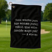 Jone Waste Yore Toye Monme Yorall Rediii Golf Towel