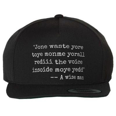 Jone Waste Yore Toye Monme Yorall Rediii Wool Snapback Cap