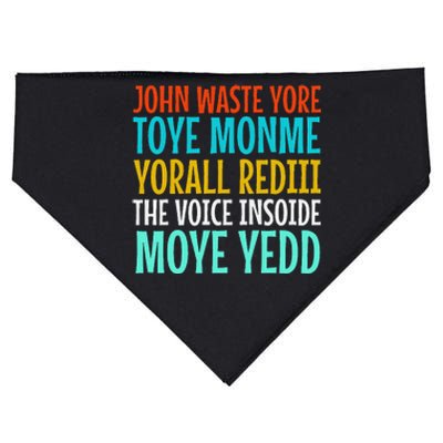 Jone Waste Yore Toye Monme Funny Pop Miss You Punk Lyrics USA-Made Doggie Bandana