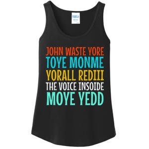 Jone Waste Yore Toye Monme Funny Pop Miss You Punk Lyrics Ladies Essential Tank