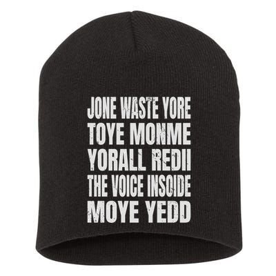 Jone Waste Yore Toyefunny Yone Waste Your Time Short Acrylic Beanie