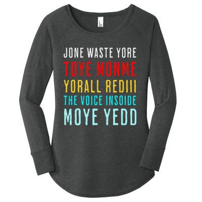 Jone Waste Yore Toye Monme Funny Pop Miss You Punk Lyrics Women's Perfect Tri Tunic Long Sleeve Shirt