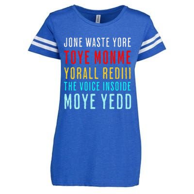 Jone Waste Yore Toye Monme Funny Pop Miss You Punk Lyrics Enza Ladies Jersey Football T-Shirt