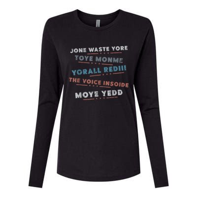 Jone Waste Yore Toye Monme Funny Pop Miss You Punk Lyrics Womens Cotton Relaxed Long Sleeve T-Shirt