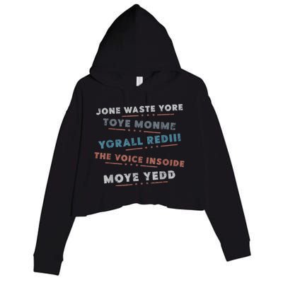 Jone Waste Yore Toye Monme Funny Pop Miss You Punk Lyrics Crop Fleece Hoodie