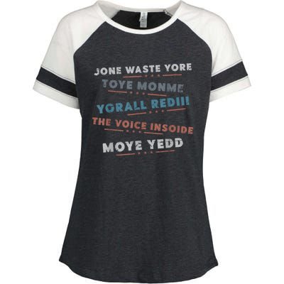 Jone Waste Yore Toye Monme Funny Pop Miss You Punk Lyrics Enza Ladies Jersey Colorblock Tee