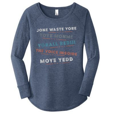 Jone Waste Yore Toye Monme Funny Pop Miss You Punk Lyrics Women's Perfect Tri Tunic Long Sleeve Shirt