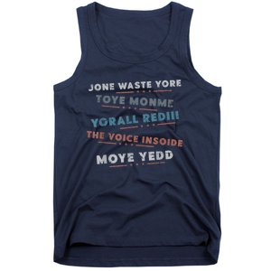 Jone Waste Yore Toye Monme Funny Pop Miss You Punk Lyrics Tank Top