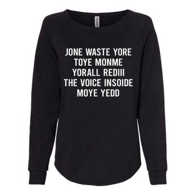 Jone Waste Yore Toye Monme Yorall Rediii The Voice Womens California Wash Sweatshirt