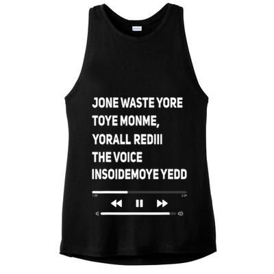 Jone Waste Yore Toye Monme Yorall Rediii The Voice Funny Ladies PosiCharge Tri-Blend Wicking Tank