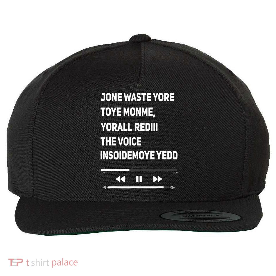 Jone Waste Yore Toye Monme Yorall Rediii The Voice Funny Wool Snapback Cap