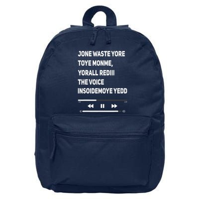 Jone Waste Yore Toye Monme Yorall Rediii The Voice Funny 16 in Basic Backpack