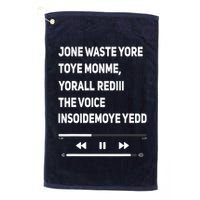 Jone Waste Yore Toye Monme Yorall Rediii The Voice Funny Golf Towel