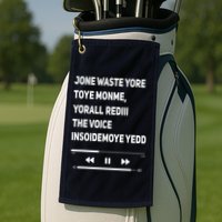 Jone Waste Yore Toye Monme Yorall Rediii The Voice Funny Golf Towel