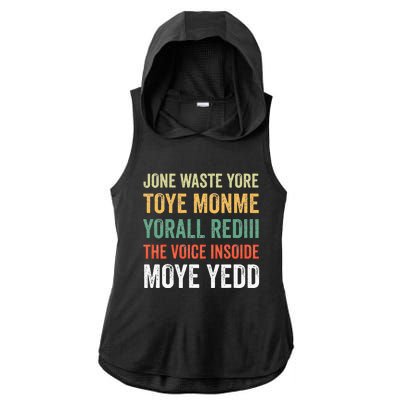 Jone Waste Yore Toye Monme Yorall Rediii Ladies PosiCharge Tri-Blend Wicking Draft Hoodie Tank