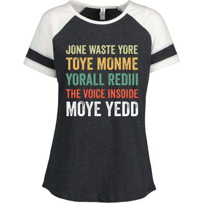 Jone Waste Yore Toye Monme Yorall Rediii Enza Ladies Jersey Colorblock Tee