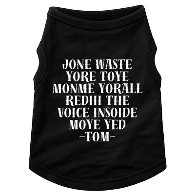 Jone Waste Yore Toye Monme Funny Pop Miss You Punk Doggie Tank