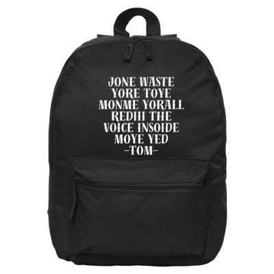 Jone Waste Yore Toye Monme Funny Pop Miss You Punk 16 in Basic Backpack