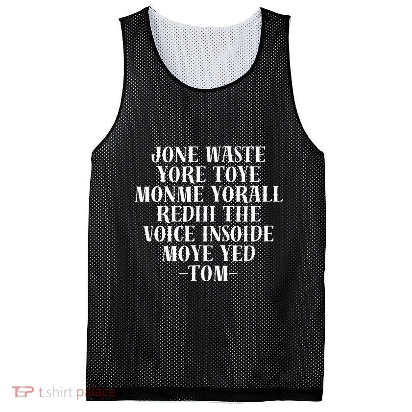 Jone Waste Yore Toye Monme Funny Pop Miss You Punk Mesh Reversible Basketball Jersey Tank