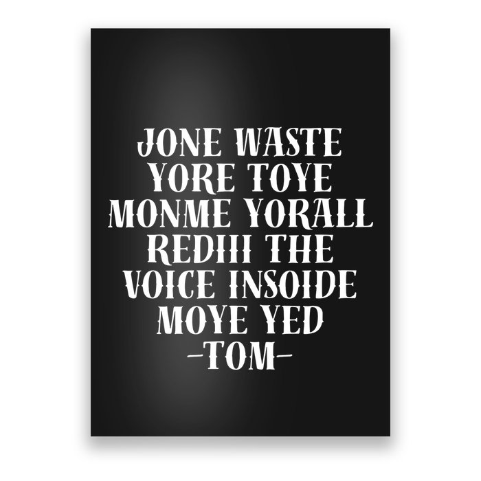 Jone Waste Yore Toye Monme Funny Pop Miss You Punk Poster