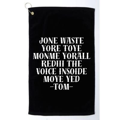 Jone Waste Yore Toye Monme Funny Pop Miss You Punk Golf Towel