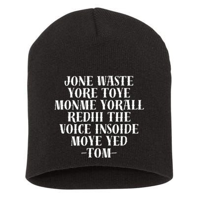 Jone Waste Yore Toye Monme Funny Pop Miss You Punk Short Acrylic Beanie