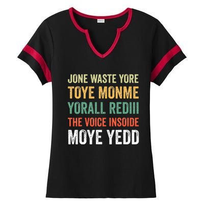 Jone Waste Yore Toye Monme Yorall Rediii  Ladies Halftime Notch Neck Tee