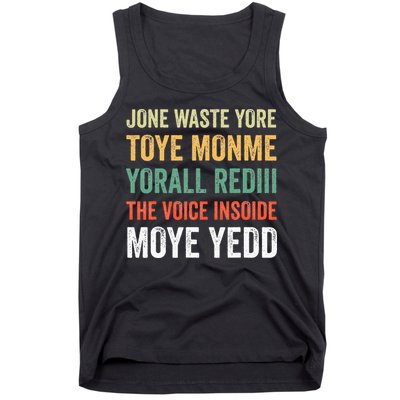 Jone Waste Yore Toye Monme Yorall Rediii  Tank Top