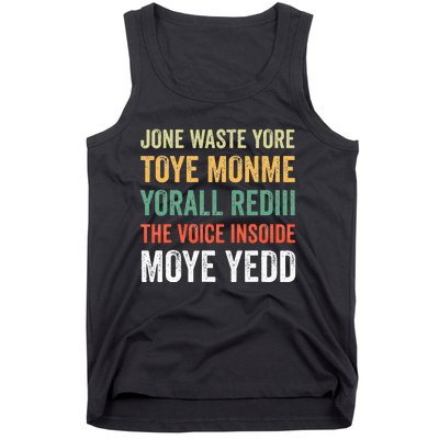 Jone Waste Yore Toye Monme Yorall Rediii  Tank Top