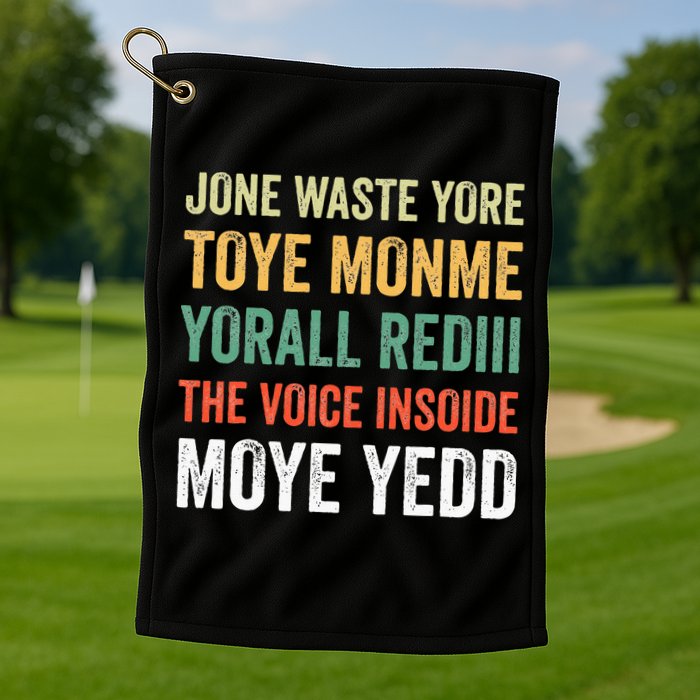 Jone Waste Yore Toye Monme Yorall Rediii  Golf Towel