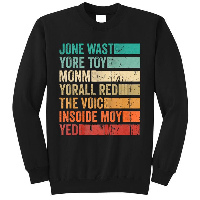 Jone Waste Yore Toye Monme Funny Pop Miss You Punk Lyrics Tall Sweatshirt