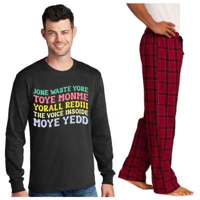 J.one Waste Yore Toye TOYE MONME YORALL REDIII Funny Long Sleeve Pajama Set