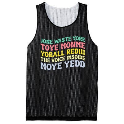 J.one Waste Yore Toye TOYE MONME YORALL REDIII Funny Mesh Reversible Basketball Jersey Tank