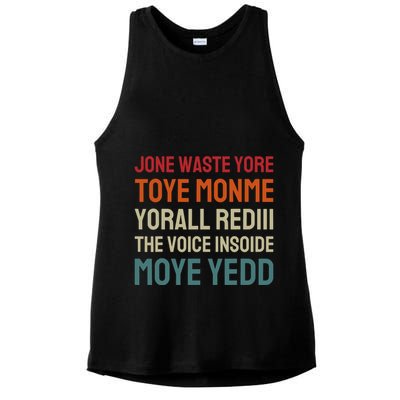 Jone Waste Yore Toye Toye Monme Yorall Rediii Funny Ladies PosiCharge Tri-Blend Wicking Tank