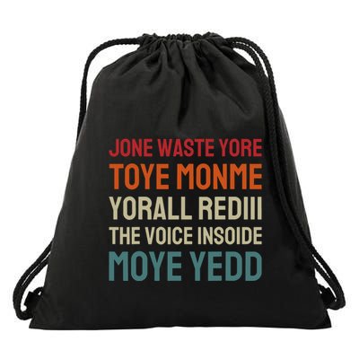 Jone Waste Yore Toye Toye Monme Yorall Rediii Funny Drawstring Bag