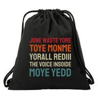Jone Waste Yore Toye Toye Monme Yorall Rediii Funny Drawstring Bag