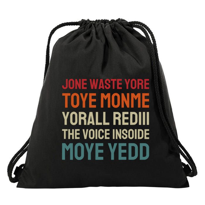 Jone Waste Yore Toye Toye Monme Yorall Rediii Funny Drawstring Bag