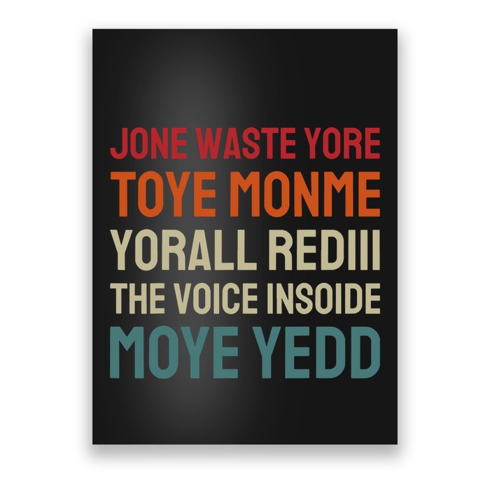 Jone Waste Yore Toye Toye Monme Yorall Rediii Funny Poster