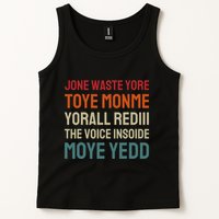 Jone Waste Yore Toye Toye Monme Yorall Rediii Funny Tank Top