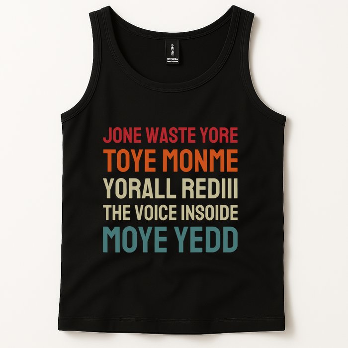 Jone Waste Yore Toye Toye Monme Yorall Rediii Funny Tank Top