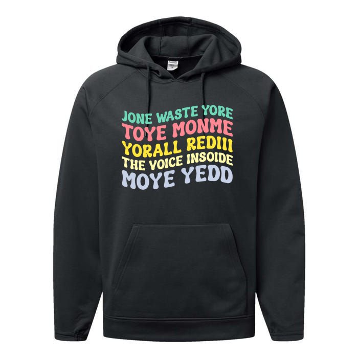 Jone Waste Yore Toye Monme Yorall Rediii The Voice Insoide Moye Yedd Performance Fleece Hoodie