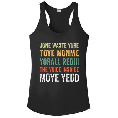 Jone Waste Yore Toye Monme Yorall Rediii Ladies PosiCharge Competitor Racerback Tank