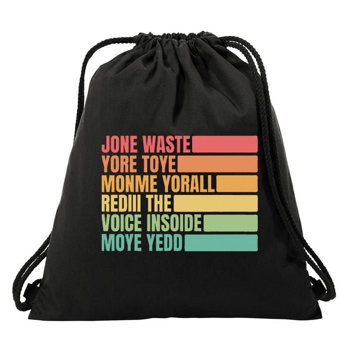 Jone Waste Yore Toye Monme Yorall Rediii Drawstring Bag