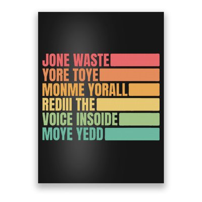 Jone Waste Yore Toye Monme Yorall Rediii Poster