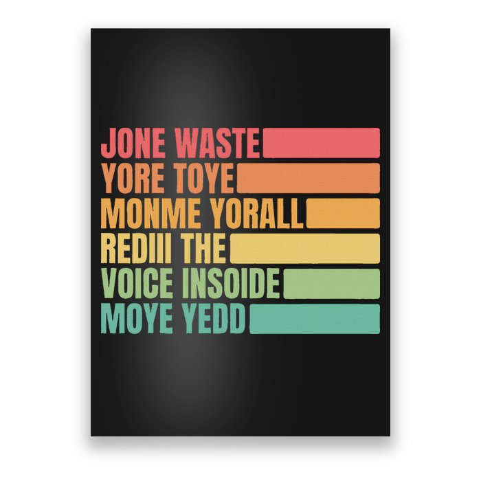 Jone Waste Yore Toye Monme Yorall Rediii Poster