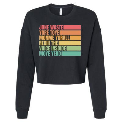 Jone Waste Yore Toye Monme Yorall Rediii Cropped Pullover Crew