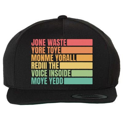 Jone Waste Yore Toye Monme Yorall Rediii Wool Snapback Cap
